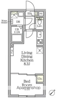 AGLAIA 新宿横寺町【304号室】の間取り