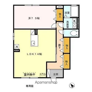 グリーントップ【1階】の間取り