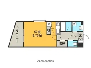 ラセット天神【2階】の間取り