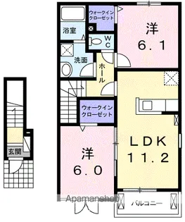 ラ・ヴィエルジュ【2階】の間取り