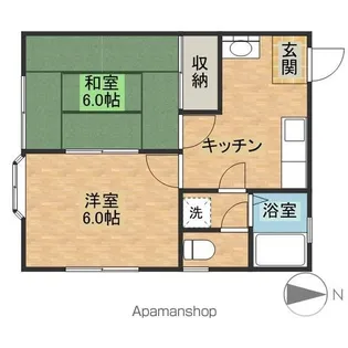 メゾンエリアⅠ【102号室】の間取り
