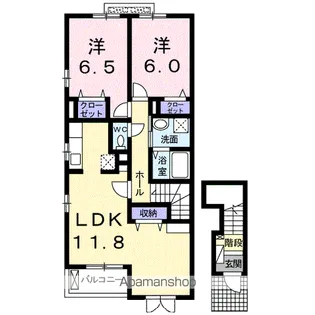 モンフレールⅦ【2階】の間取り