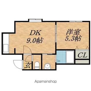 RITZ 2.2【105号室】の間取り