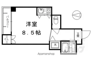 ファーストコート七条烏丸【4階】の間取り