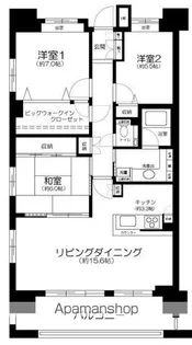 ザ・ミレナリータワーズ【5階】の間取り