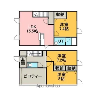 カーサフォーレ【1階】の間取り