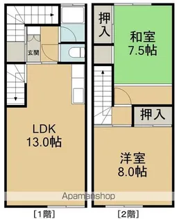 かずみ荘【7号室】の間取り