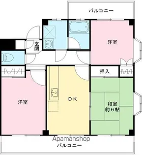 エステート小山第二【101号室号室】の間取り