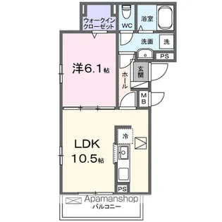 メゾン アイティ クイーン【1階】の間取り