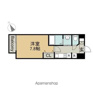 グランカーサ千代田(旧ASレジデンス千代田)【8階】の間取り