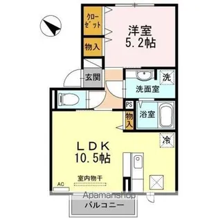 セジュール上ノ山Ⅱ【1階】の間取り