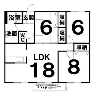 サンブライトハイツⅣ【2階】の間取り