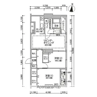 東雲キャナルコートCODAN12号棟【5階】の間取り