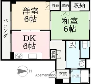 プライムコート【102号室】の間取り