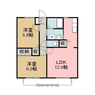 ウィンズⅡ(2024.5.31管理満了)【2階】の間取り