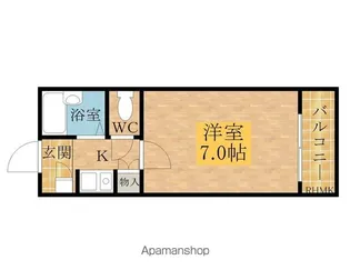 アップルマンション【308号室】の間取り
