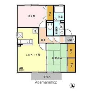 サンパル A棟【1階】の間取り