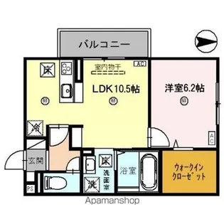 VINCULUM(ウィンクルム)【101号室】の間取り