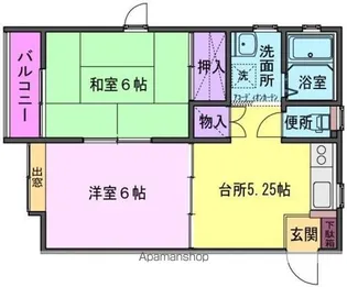 ドリームハウス【201号室】の間取り