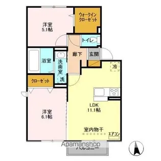 ゼピュロス学園の森 P【1階】の間取り