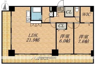 ティアラタワー中島倶楽部(Ⅰ−Ⅳ)【3505号室】の間取り