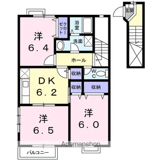 オーブリーS【2階】の間取り