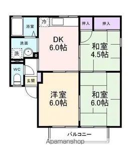 ヴィラ・ロータス【206号室】の間取り