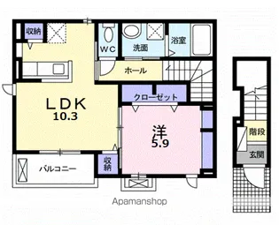 シャンテ【2階】の間取り