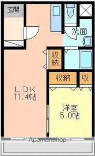 イーストコート【B3号室】の間取り