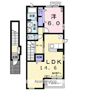 アクティブ イワサキ A【2階】の間取り