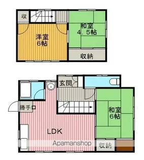大阪府豊中市熊野町4丁目【一戸建】の間取り