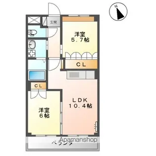 アイディール【203号室】の間取り