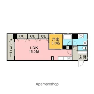 C.P.Pure1608【9階】の間取り