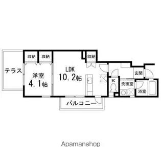 ブロッサム・アベニュー【101号室】の間取り