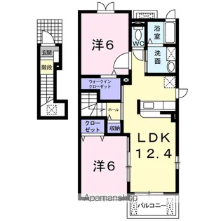 ドゥメゾンB【2階】の間取り