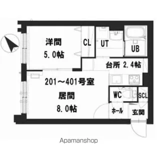 グランメール メイ【301号室】の間取り