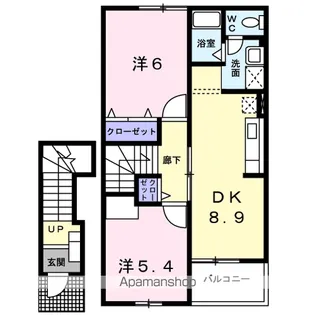 サンパレス【2階】の間取り