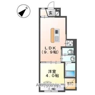 JIN2ND【102号室】の間取り