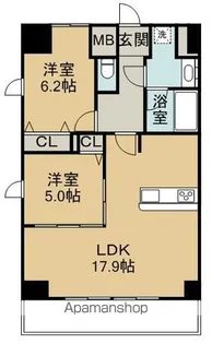 トレヴィ高岳【10階】の間取り