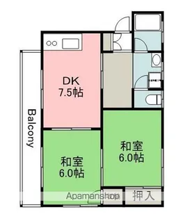 ウィステリアパレス戸坂【3階】の間取り