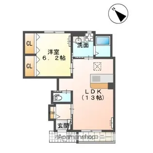 ディモア・フィールド【1階】の間取り