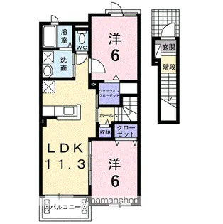 エステートⅢ【2階】の間取り