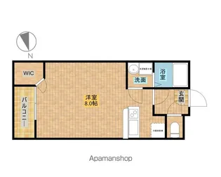 レオパレスブルーミンガーデンC【202号室】の間取り