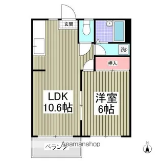グリーンマンション渡辺【3階】の間取り