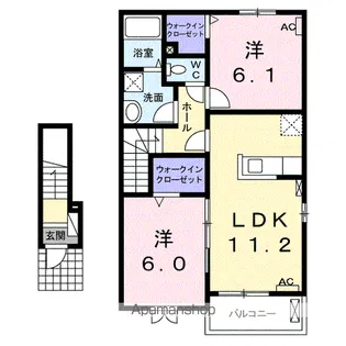 プレジールⅠ【2階】の間取り