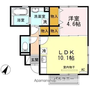 メルヴェーユ青山 B【2階】の間取り
