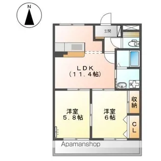 フローリアスI【3階】の間取り
