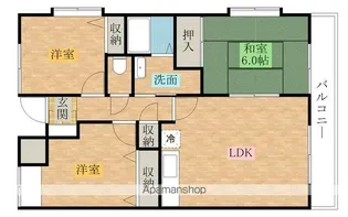 サンセール菊【401号室】の間取り