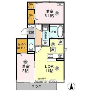 メゾンサンライズ【1階】の間取り