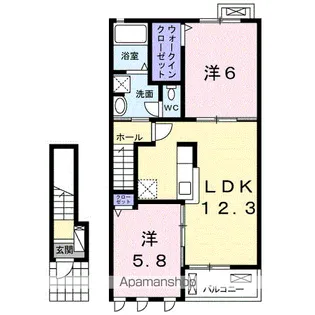 ムーンライト ヒルズ【2階】の間取り